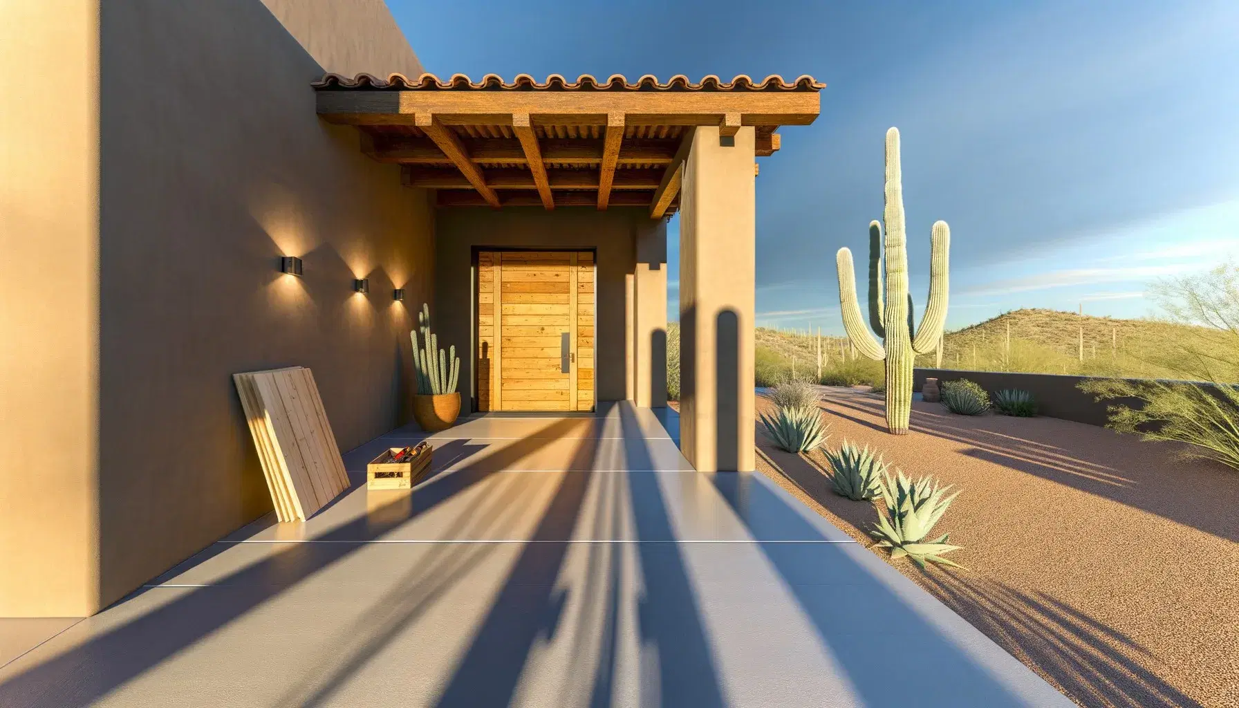 Recustomed craftsman carefully fitting custom wood trim in a historic Phoenix home — warm wood grain, artisan quality